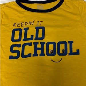 Gymboree Keeping it Old School yellow tee